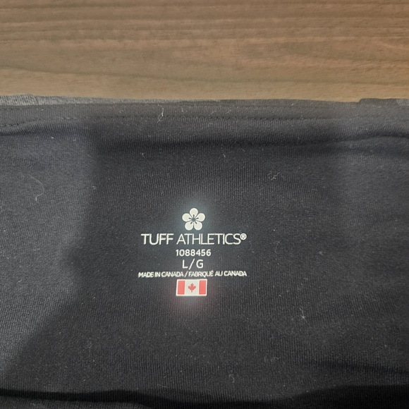 Tuff Athletics Camo High Waisted Crop Leggings Large Gray Black - Picture 4 of 13